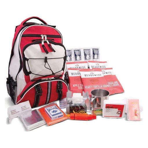 ReadyWise Red 64 Piece Survival Backpack