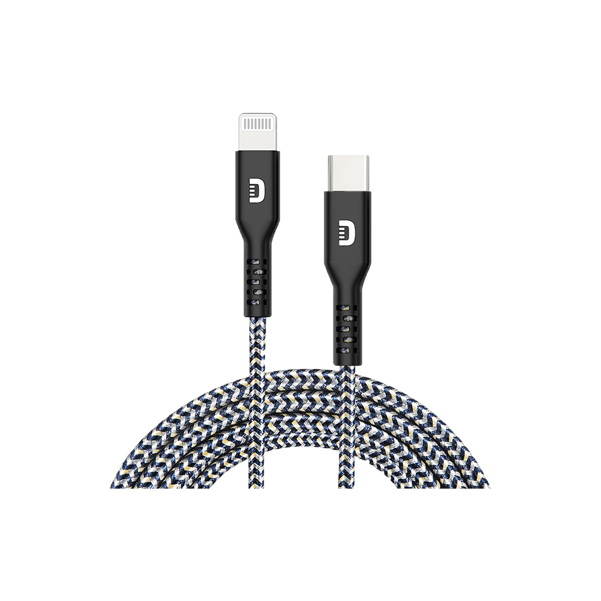 Black Zendure SuperCord USB-C to Lightning Cable Heads