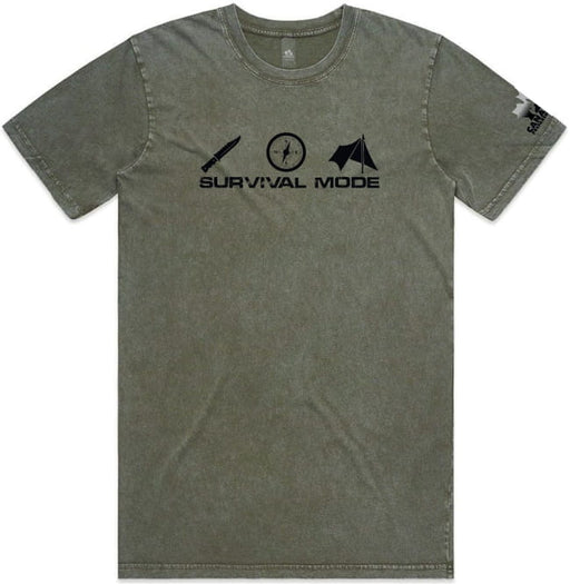 Men's Survival Mode T-Shirt | Stone Wash | Canadian Preparedness