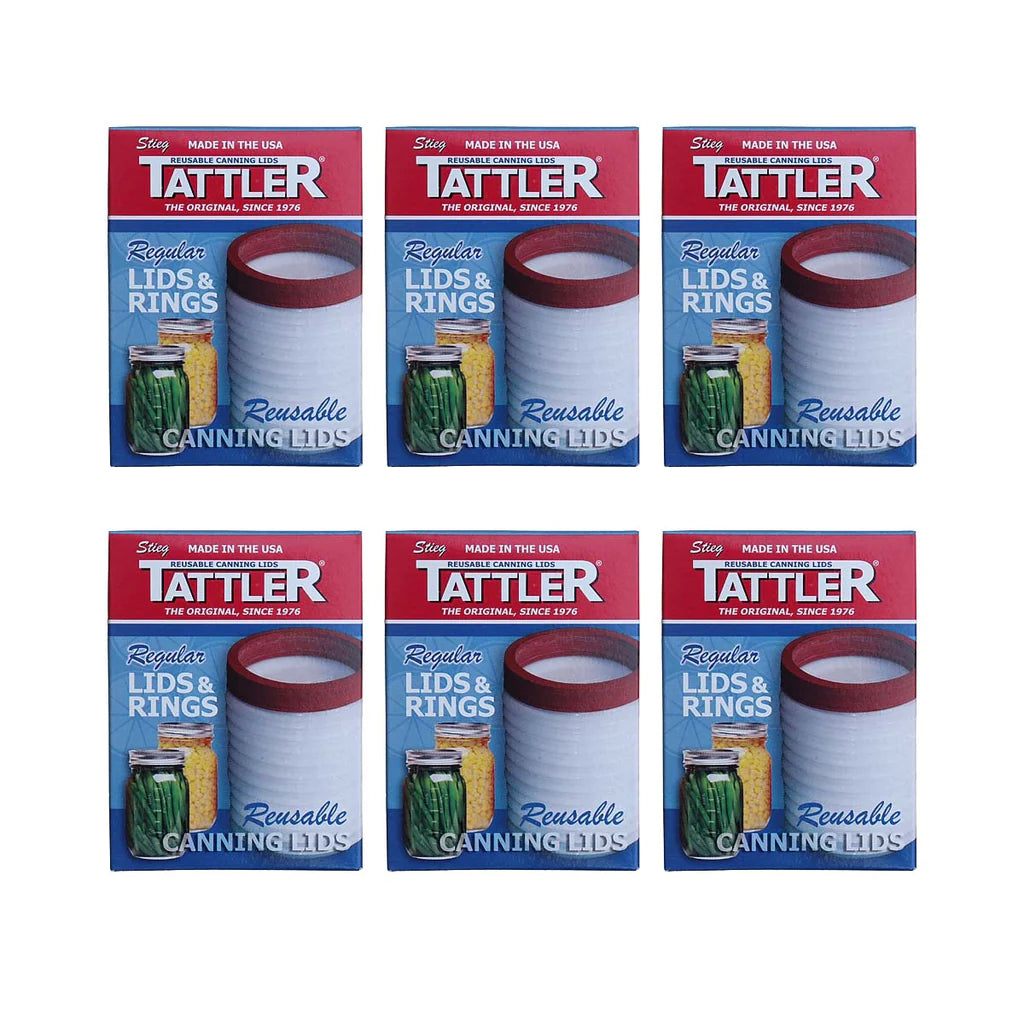 1 Dozen of Tattler Reusable E-Z SEAL Regular size Canning Lids & Rings