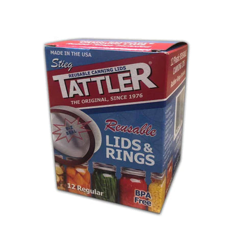 Tattler Reusable E-Z SEAL Regular size Canning Lids & Rings