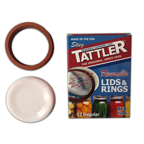 Tattler Reusable E-Z SEAL Regular size Canning Lids & Rings