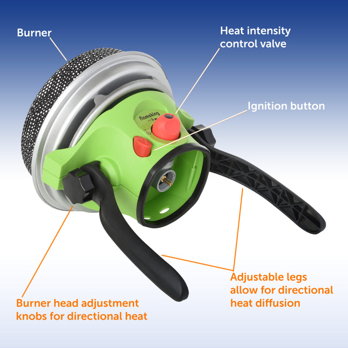 Flame King 3K BTU Portable Propane Gas Heater with Piezo Electric Start
