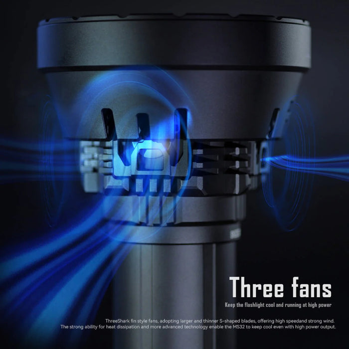 WORLDS BRIGHTEST Imalent MS32 Flashlight | 200,000 Lumen | Cooling Fan | Li-ion