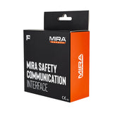 Side profile of MIRA Safety gas mask microphone in box