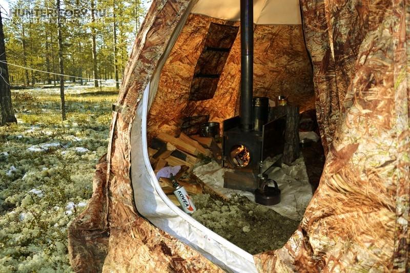 Russian Bear "UP-2" Woodstove Tent with DOOR | 1-4 person