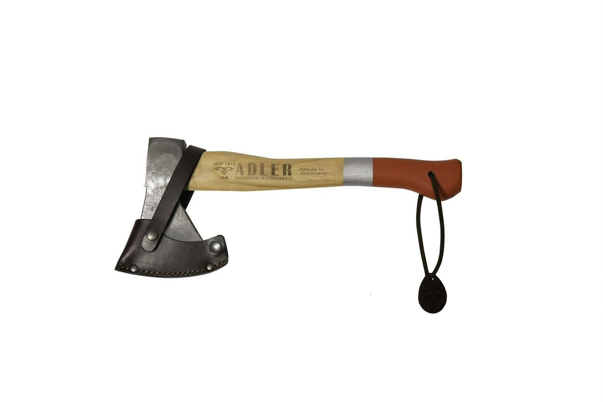 Adler Rheinland Hatchet – 14” German Steel with Leather Sheath