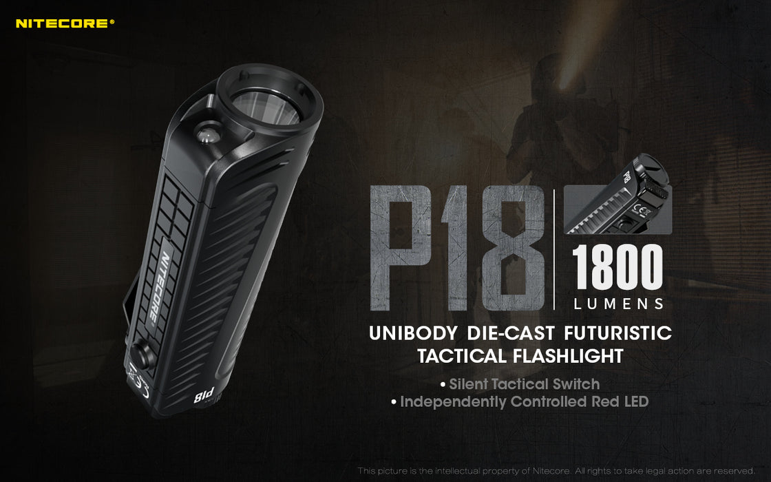 Nitecore P18 LED Flashlight - 1800 Lumens