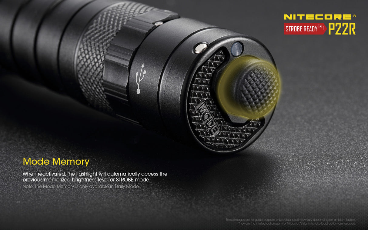 Nitecore P22R Tactical Flashlight (USB-C)