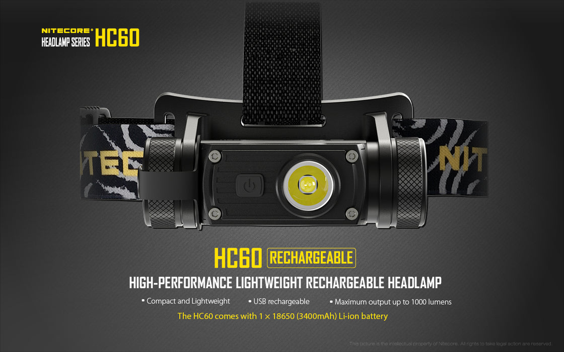 Nitecore HC60 V2 Rechargeable LED Headlamp