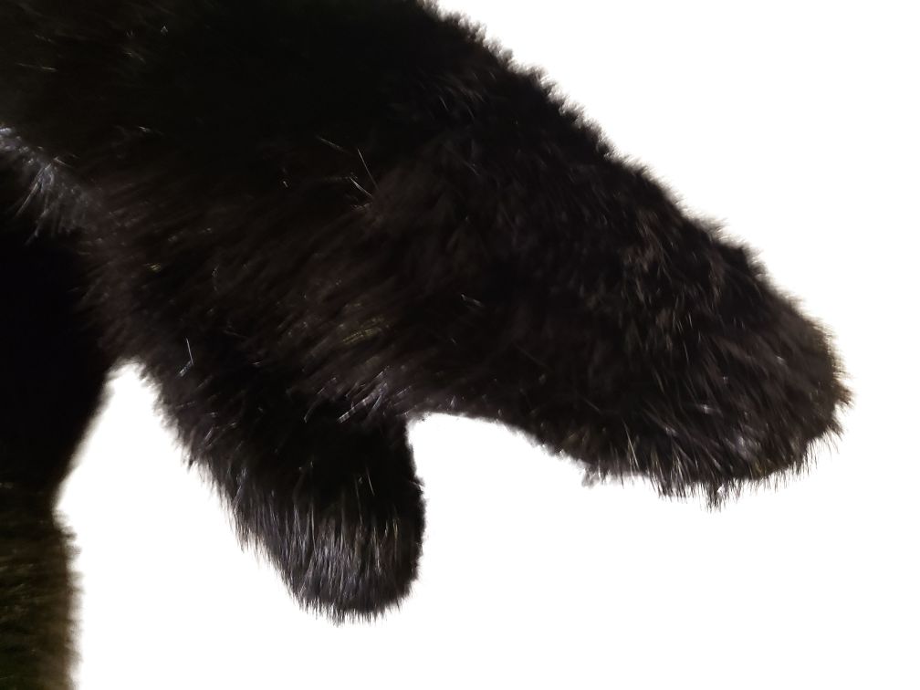 Men's - Black Beaver Fur Mitts (Made in Canada)