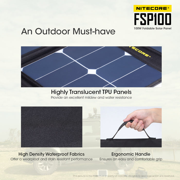 Nitecore FSP100 Foldable Solar Panel - 100W