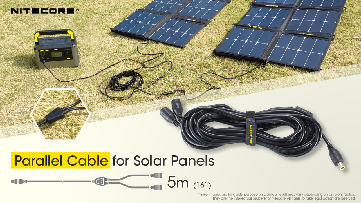 Nitecore 5m Parallel Cable for Solar Panels