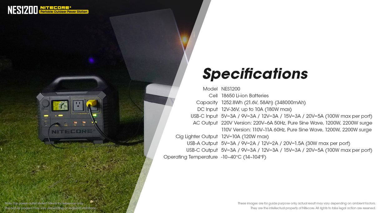 Nitecore NES1200 Lithium Solar Generator