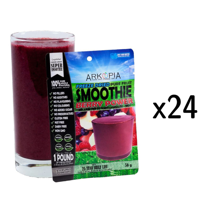 (24 PACK) Arkopia Freeze Dried Smoothies | 25 Year Shelf Life