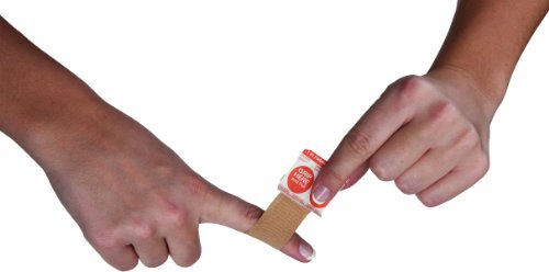 Person wrapping their finger with an easy access bandage