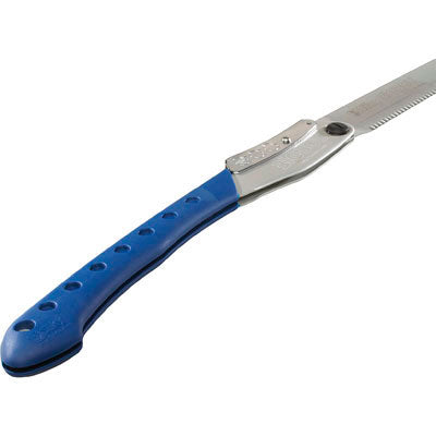 Blue Handle Grip of the BIGBOY Fine Tooth folding saw.