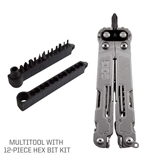 SOG PowerAccess Deluxe Multi-Tool | 21 Tools + 12pc Hex Bit Kit.