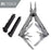 21 tool Power access deluxe stainless steel multi-tool from SOG. A storeable bit set in black is beside the tool.
