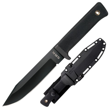 Cold Steel SRK sk-5 knife and sheath slightly angled..