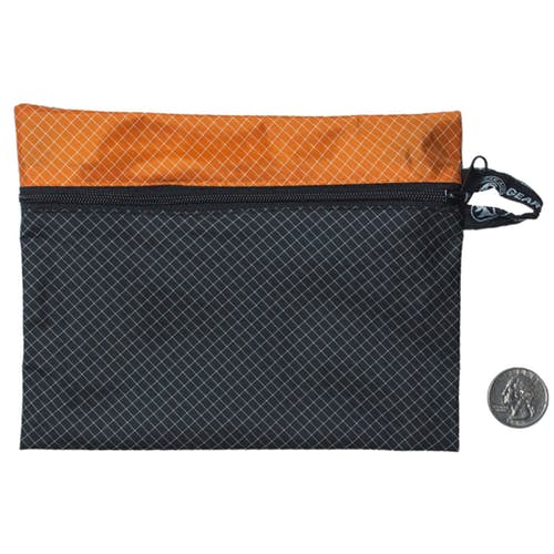 Fix Anything Camp Kit zippered Satchel in black and orange.