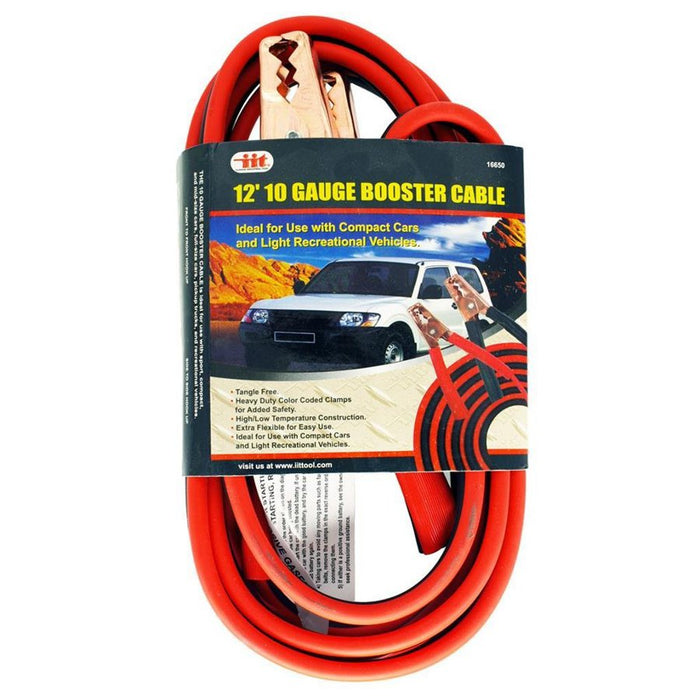 10 Gauge Booster Cable Set - 12 Feet