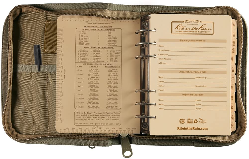Rite in the Rain All Weather Military Field Planner 4 5/8" X 7" Planner Kit