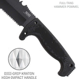 SOG Jungle Primitive Machete | Partially Serrated + Nylon Sheath (F03TN-CP)