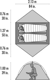 MSR Hubba hubba Lightweight 2 Person Backpacking Tent Dimensions