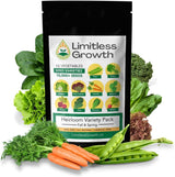 Limitless Growth 10 Vegetable Seed Varieties for Spring & Fall | 10,000+ Seeds