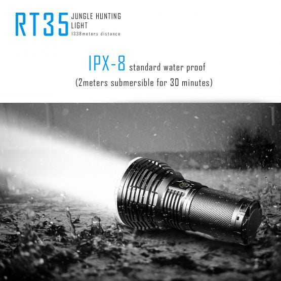 Imalent RT35 Cree XHP35 HI LED 1338 Meters Distance Rechargeable Search Flashlight