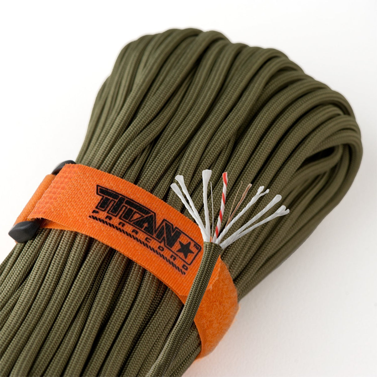 TITAN SurvivorCord (OLIVE DRAB) | 100 Feet | Patented Military Type III 550