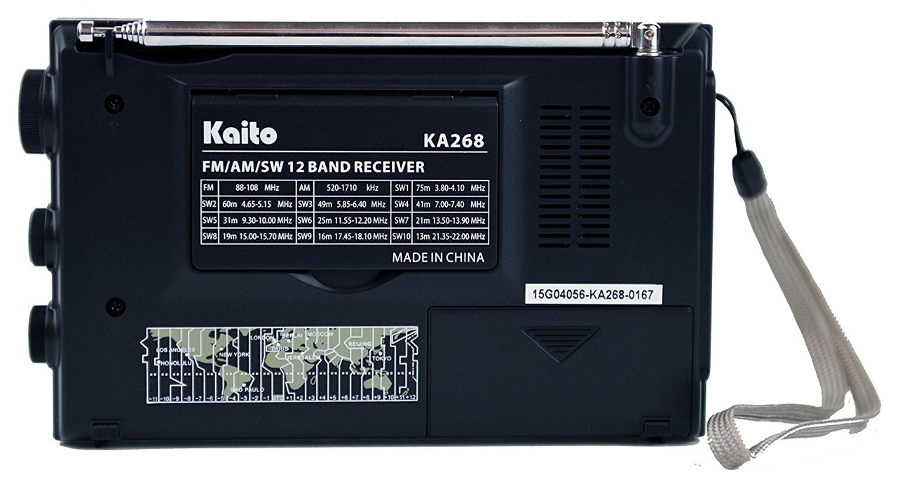 Kaito KA 268 Multi-Band Analogue World Receiver FM/AM/SW1-10 12 Band Receiver