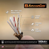 TITAN SurvivorCord (REFLECTIVE BLACK) | 100 Feet | Patented Military Type III 550