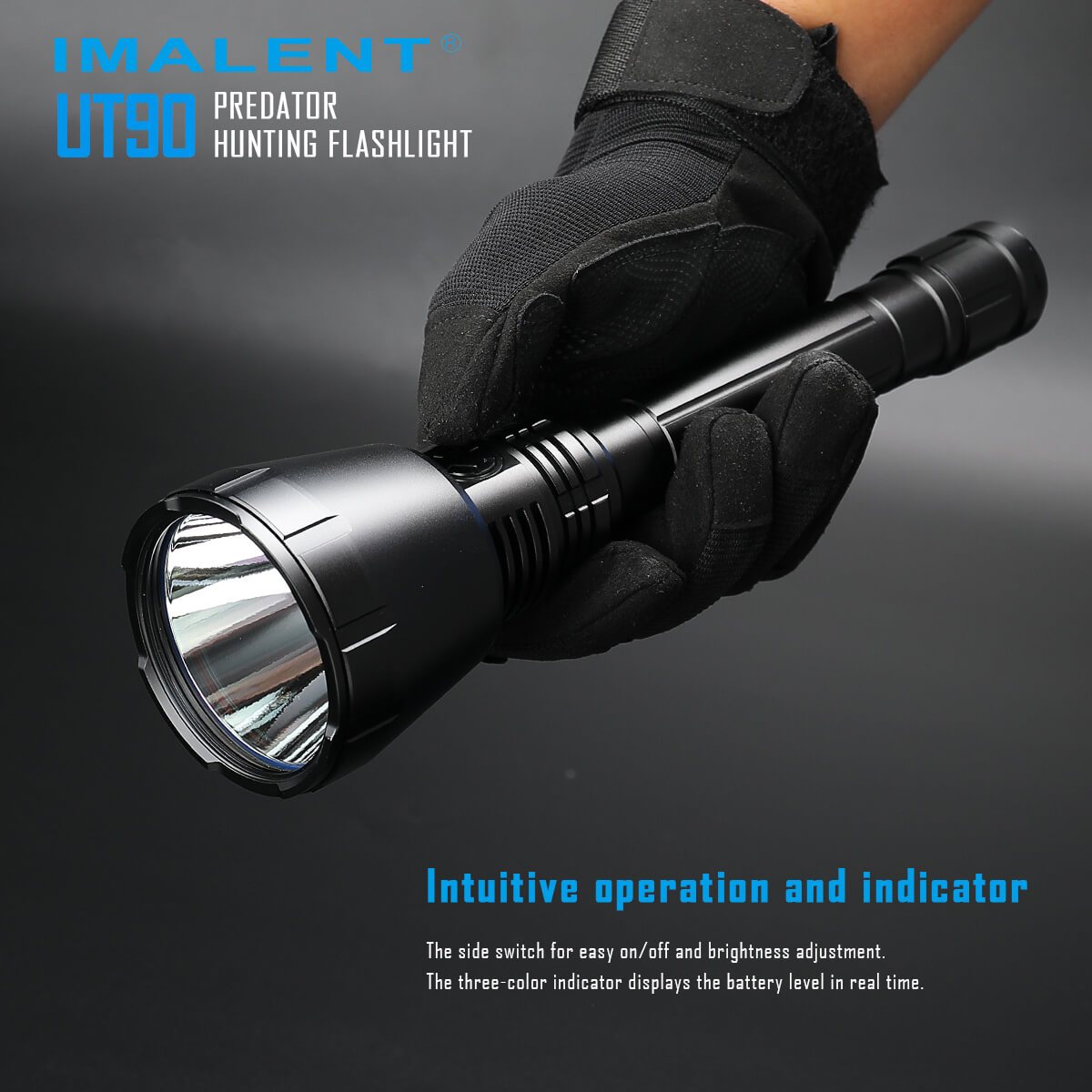 Imalent UT 90 PREDATOR Hunting Flashlight Kit (1308 meters- 4800 Lumens)