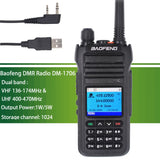 Baofeng CH-6DMR Dual Band Amateur radio <5 Watt Dm-1706 LITHIUM