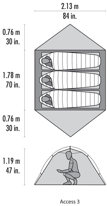 MSR Access 3-Person Tent | All Season | Quick Setup!