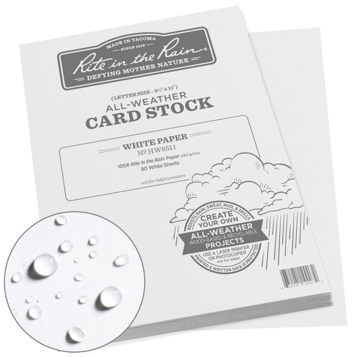Rite in the Rain All-weather Card Stock Paper (Four-Color Pack) - 80 Sheets