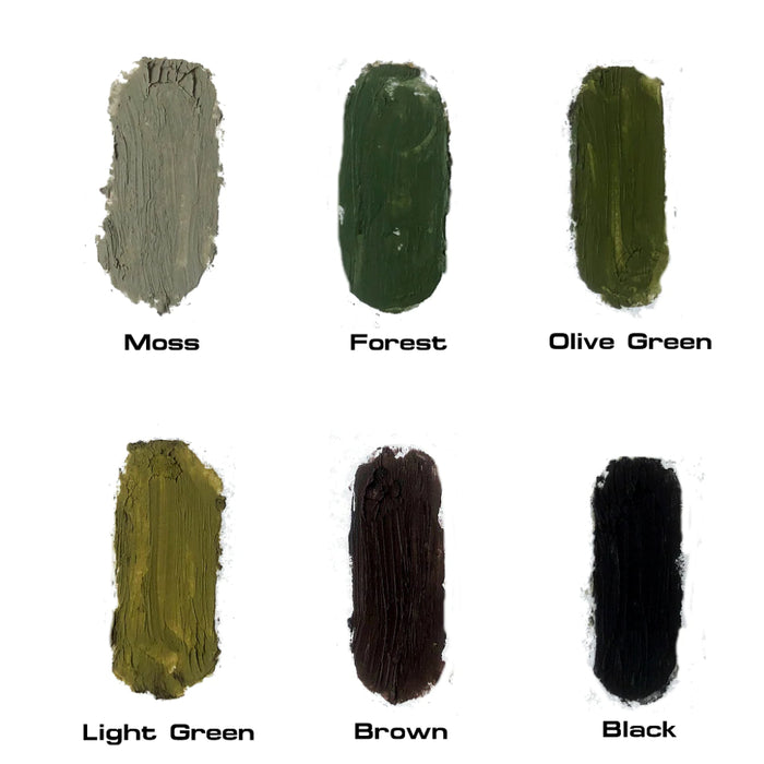 Arcturus Camo Face Paint Sticks - 6 colors in 3 double sided tubes