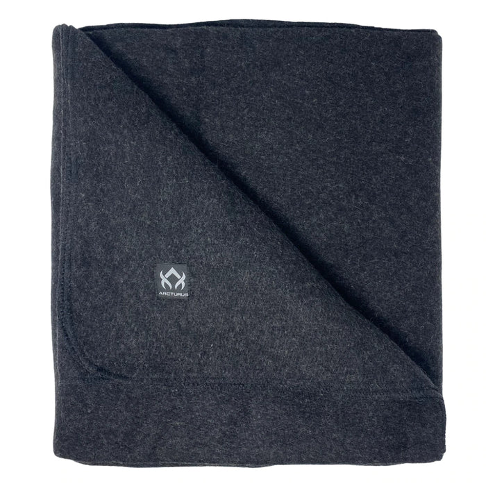Arcturus Military Charcoal Wool Blanket 64" x 88"