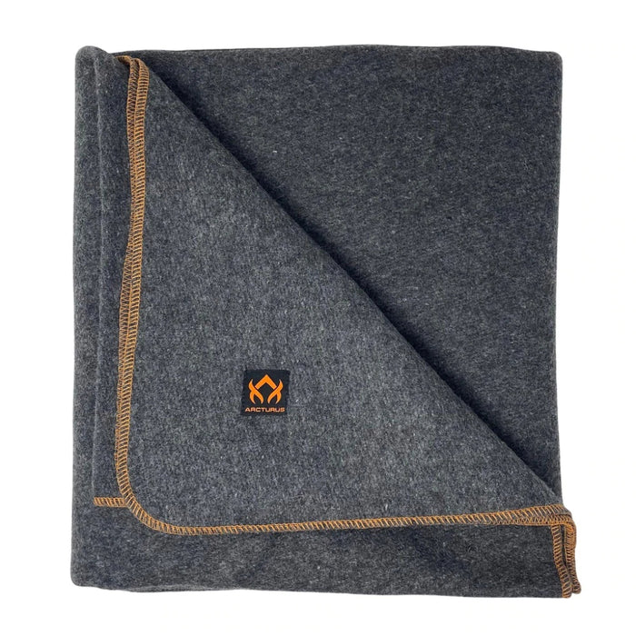 Arcturus Military Gray Wool Blanket 64" x 88"