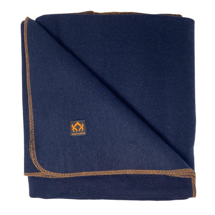 Arcturus Military Navy Blue Wool Blanket 64" x 88"