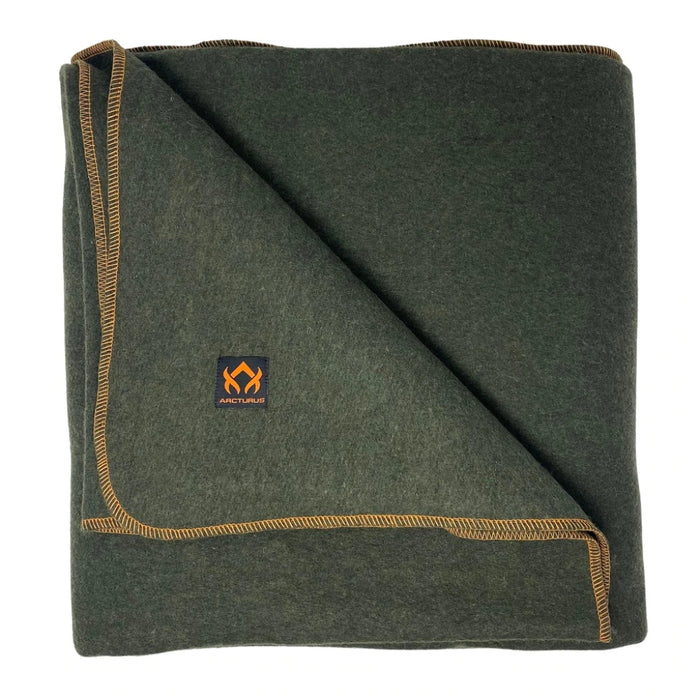 Arcturus Military Olive Green Wool Blanket 64" x 88"