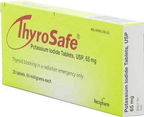 Thyrosafe Potassium Iodide Tablets, 65 Mg Box