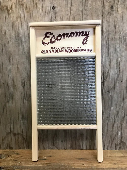 Canadian Woodenware Economy Model Glass Washboard