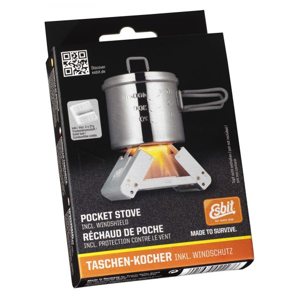 Esbit Cubes Esbit Pocket Stove | Windshield & 2 Fuel Cubes | Compact Outdoor ...