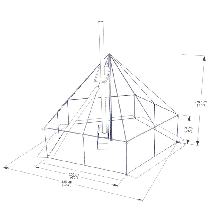Esker Arctic Fox 10'x10' Winter Hot Tent Dimensions 