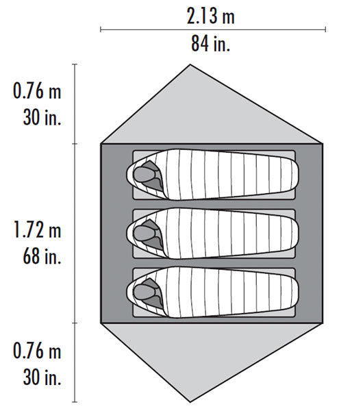 MSR Freelight Ultralight Backpacking Tent- 3 Person