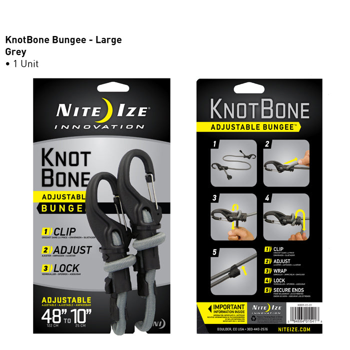 Nite-Ize Knot Bone Adjustable Bungee Cord (CHOOSE SIZE)