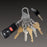 The Nite-Ize Keyrack Locker with car keys and varied home keys, a total of 7 keys are shown attached ot the keylocker.